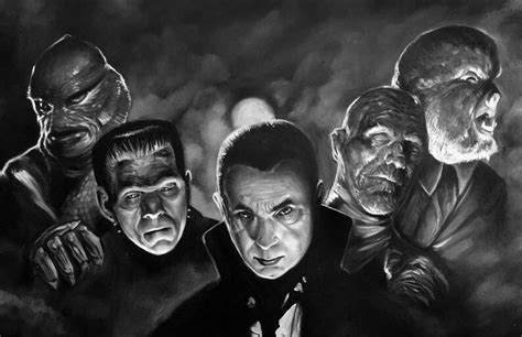 Universal Monsters Art Print Dracula Frankenstein the - Etsy