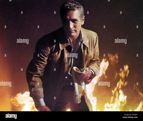 Paul Newman on-set of the Film, Towering Inferno, 1974 Stock Photo - Alamy