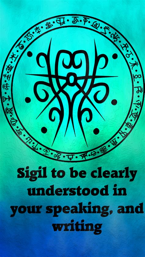 Sigil to be clearly understood in your speaking, and writingSigil ...