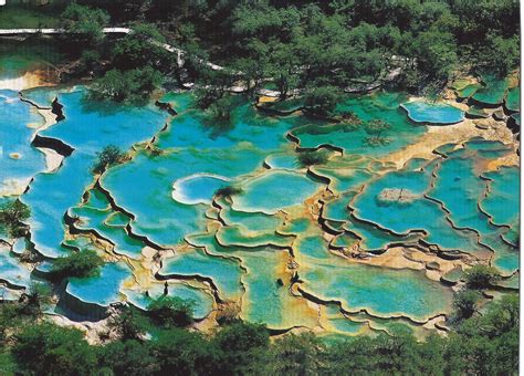 A Journey of Postcards: Travertine landscape and pools of Huanglong, China