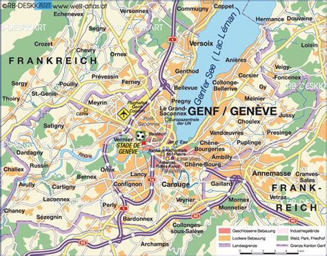 Map of Geneva (City in Switzerland) | Welt-Atlas.de