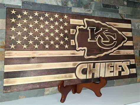 Kansas City Chiefs Wooden Flag - Etsy