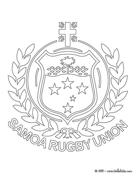 Samoa rugby team coloring pages - Hellokids.com