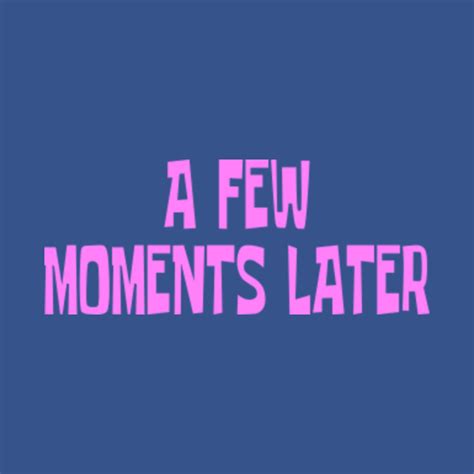 A Few Moments Later - Spongebob Squarepants - T-Shirt | TeePublic