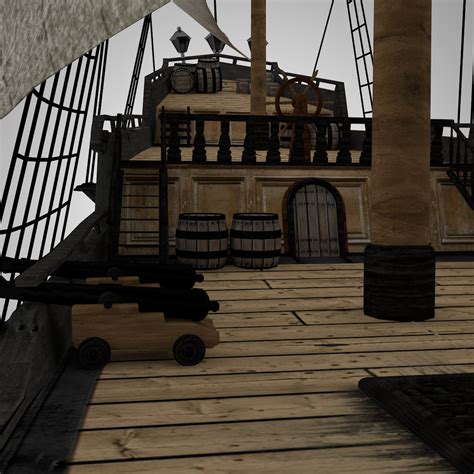 sailing galleon pirate 3d model