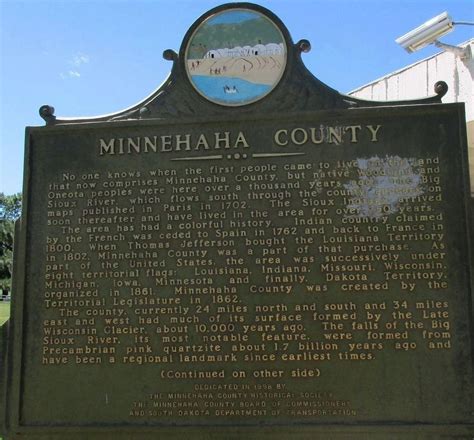 Minnehaha County Historical Marker