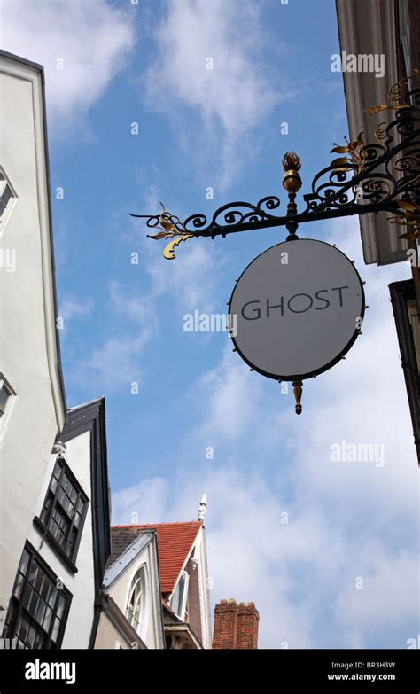 Sign of the Ghost Shop York City England UK United Kingdom EU European Union Europe Stock Photo ...