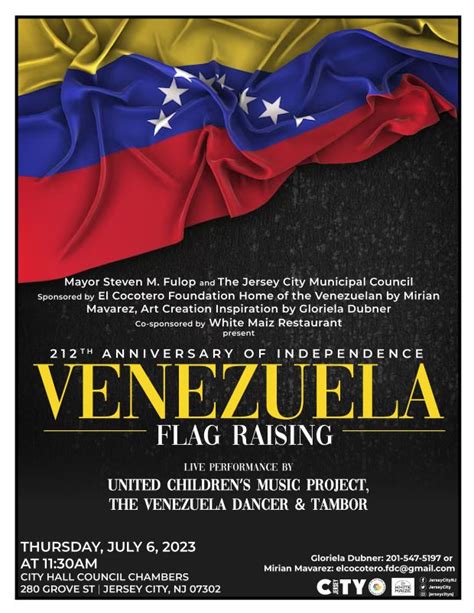 Venezuela Flag Raising 2023 - Jersey City Cultural Affairs