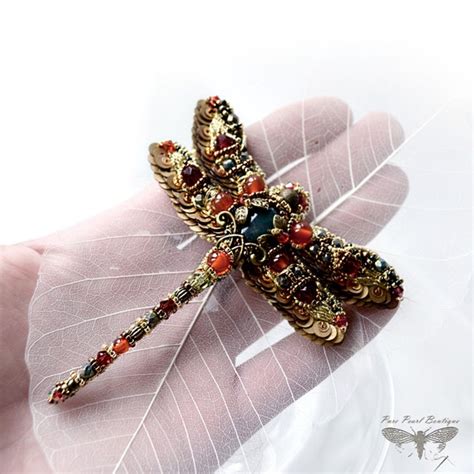 Items similar to Dragonfly jewelry Dragonfly brooch Nature inspired ...