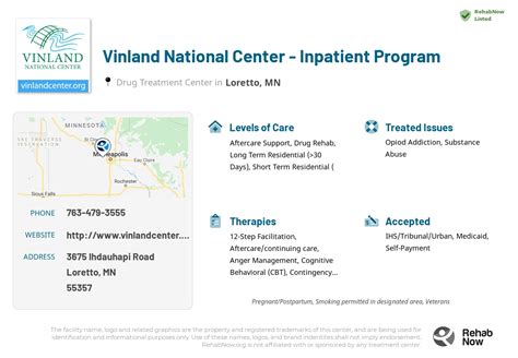 Vinland National Center - Inpatient Program • Loretto, Minnesota