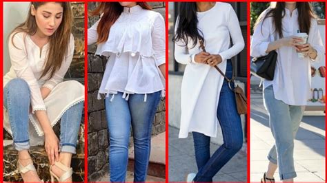 Share 34+ white kurti with jeans - thtantai2