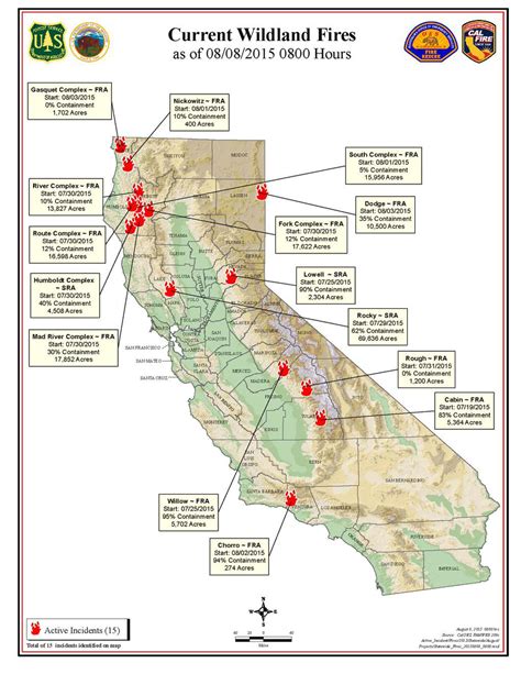 Northern California Wildfire Map | California Map