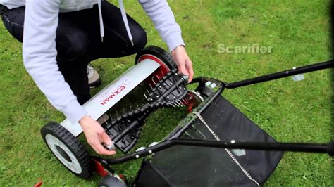 Eckman 3-in-1 Hand Push Lawn Mower, Scarifier & Aerator - YouTube