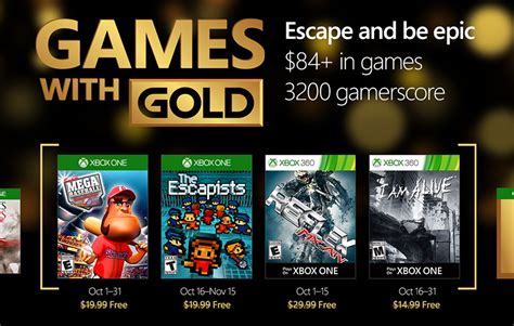 Xbox free Games with Gold for October 2016 - Pureinfotech