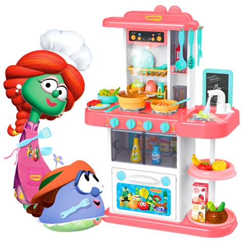 SideDeal: 43-Piece: VeggieTales Kids Kitchen Playset