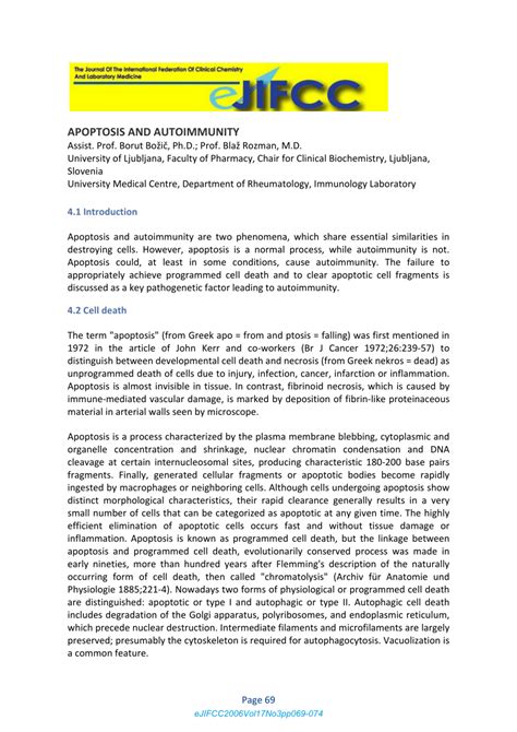 (PDF) Apoptosis and Autoimmunity