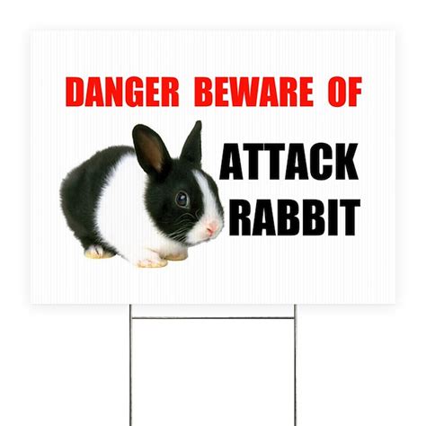 ATTACK RABBIT Yard Sign by ATTACK_RABBIT