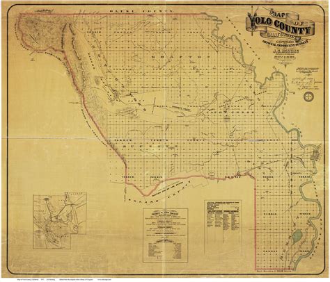 Yolo County California 1871 - Old Map Reprint - OLD MAPS