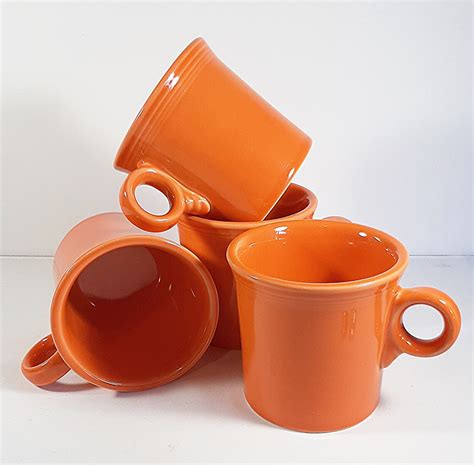 Vintage Fiesta ware Coffee Mugs. Set of 4 Fiesta pottery mugs | Etsy