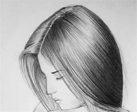 Girl With Long Hair Sketch