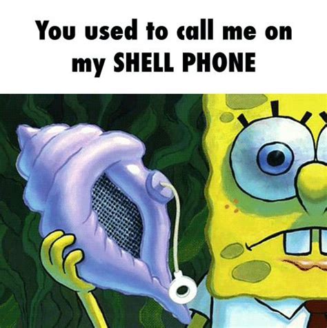 you used to call me on my cell phone - Google Search | Spongebob, Stickers, Grappig