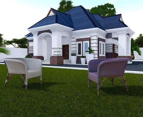 Two Faced 4 Bedroom Bungalow Preston House Plans