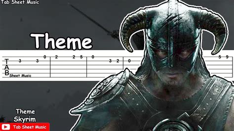 Skyrim - Theme Guitar Tutorial - Tab Sheet Music