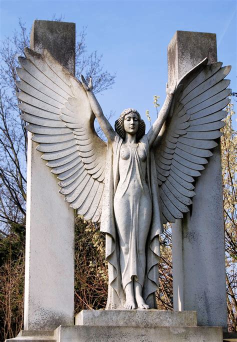 Creepy Cemetery Angel Statues