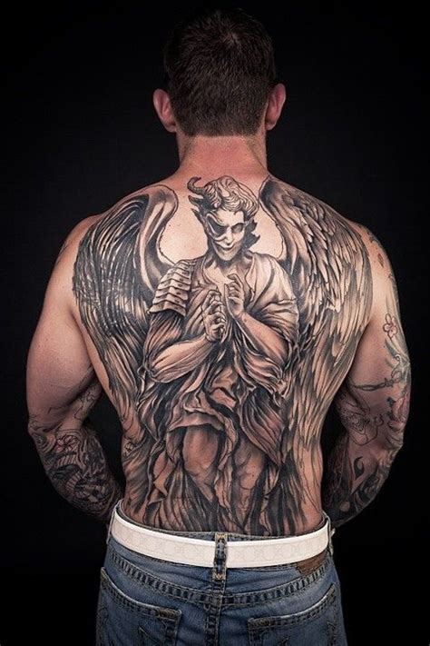 The 25+ best Angel demon tattoo ideas on Pinterest | Demon tattoo, Archangel tattoo and Angel ...