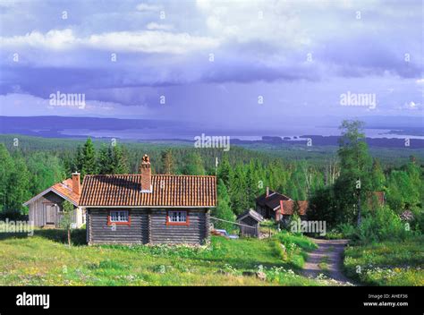 SWEDEN DALARNA LAKE SILJAN Stock Photo - Alamy