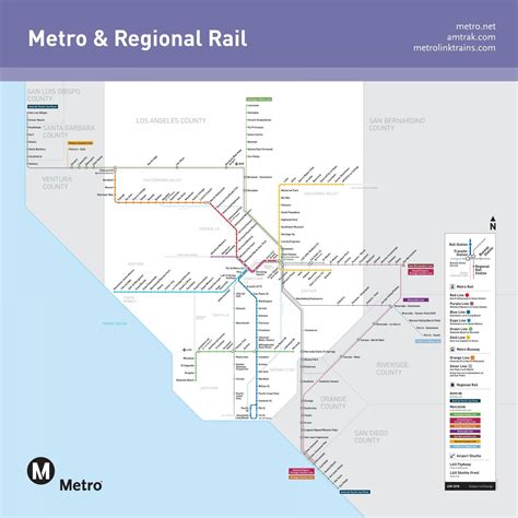 La Metro Rail System Map