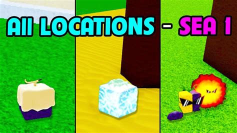 All Locations Spawn Fruit in Sea 1 - Actually Found in Blox Fruits - YouTube | Fruit list, Fruit ...