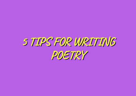 5 Tips for Writing Poetry – GEORGE L THOMAS