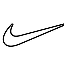 Nike Swoosh Logo Outline | Logo outline, Easy doodles drawings, Mini drawings