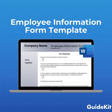 Employee Information Form Template – Guide Kit