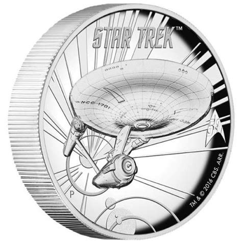 Coins Australia - Star Trek: The Original Series U.S.S. Enterprise NCC-1701 1oz Silver HR Coin