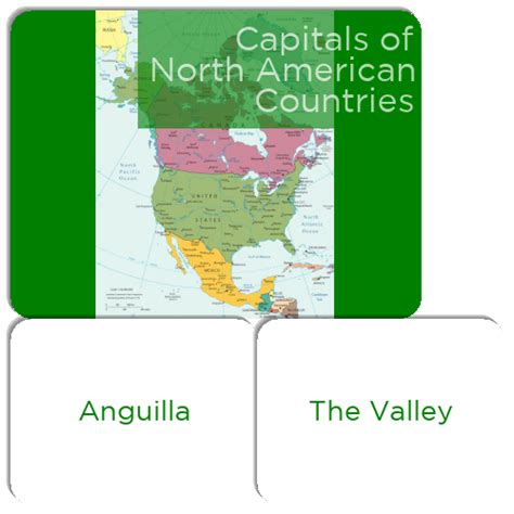 Capitals of North American Countries - Match The Memory