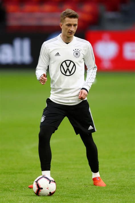 Marco Reus of Germany in action during a training session ahead of ...