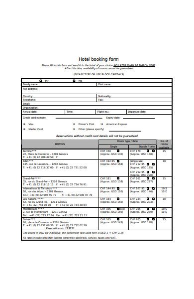 Hotel Room Booking Format In Excel Free Download ~ Excel Templates