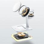 MagMini // Mini 6-in-1 Magnetic Charge Station + Bedside Lamp (White) - MagMini 6-in-1 Charge ...