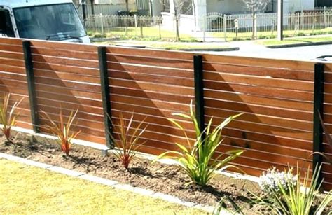 Horizontal Fence Ideas With Metal Posts