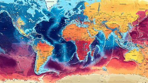 Weather forecast map illustrating heatwave severity with temperature ...