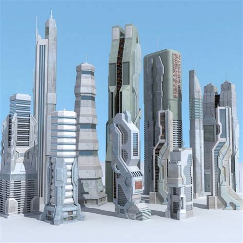 3ds max sci fi futuristic city