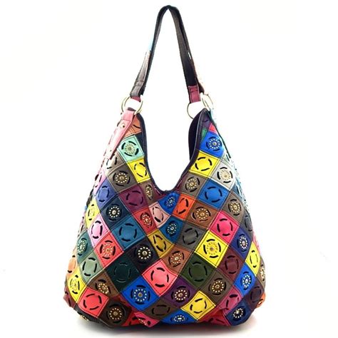 Multi Colored Handbags Leather | semashow.com