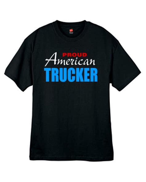 Proud American Trucker T Shirt Black Mens Sizes Small Thru 2XL - Etsy