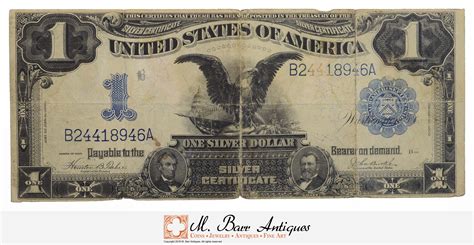 RARE - 1899 - Black Eagle $1.00 Large Size United States Silver ...