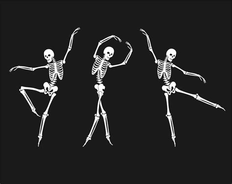 Skeleton Ballet SVG files for Cricut Dancing skeleton poses | Etsy