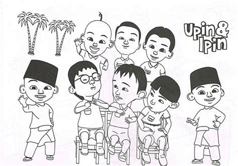 8+ Gambar Mewarnai Upin Ipin dan Kawan-Kawan Terbaru - Pintar Mewarnai