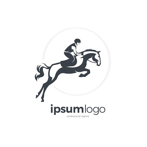 Premium Vector | Race horse logo design template