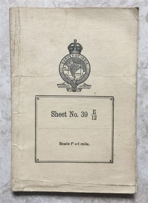 Survey of India Map - Sheet No | Barnebys